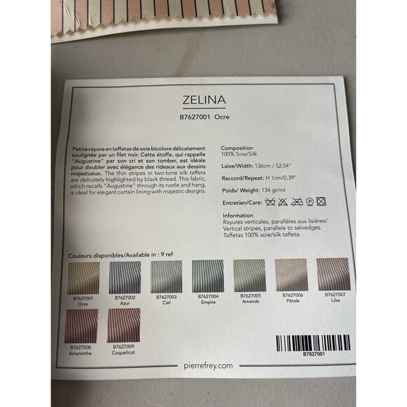 Pierre Frey Braquenié Silk Striped Fabric Lot + Faux Fur Sample Designer Bundle - Picture 3 of 3